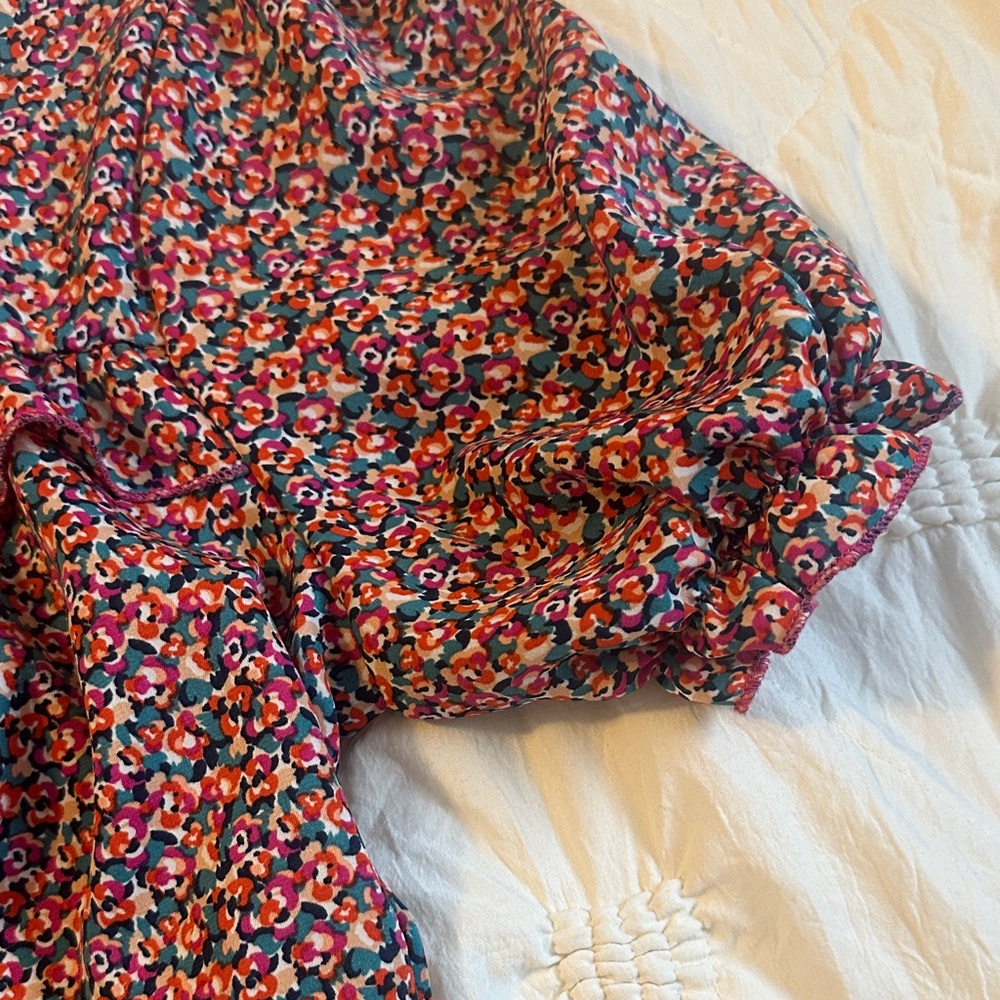 Floral Ruffle Blouse - Multicolor - Picture 3 of 7